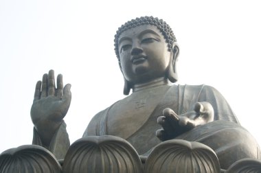 Hong Kong büyük Tian Tan Buddha ve Po Lin Manastırı