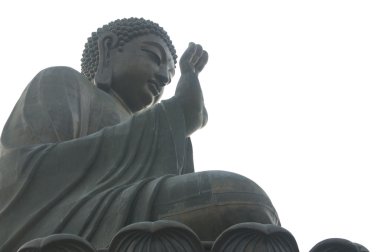 Hong Kong büyük Tian Tan Buddha ve Po Lin Manastırı