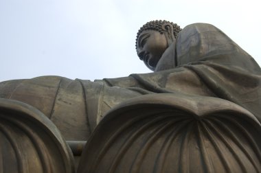Hong Kong büyük Tian Tan Buddha ve Po Lin Manastırı
