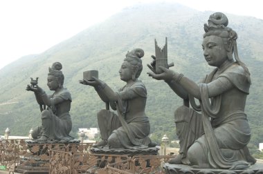 Hong Kong Big Tian Tan Buddha and Po Lin Monastery clipart