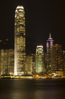 Hong Kong Victoria Harbour The Pearl of the Orient A Symphony of Lights Panoramic Night View Skyline clipart