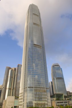 Uluslararası Finans Merkezi IFC karmaşık Hong Kong Admirlty Merkezi Finans Merkezi manzarası gökdelen