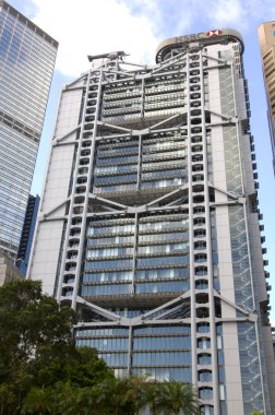 Hong Kong Hsbc Ana Binası Müdürü Merkezi Finans Merkezi Skyline Gökdelen Bankası