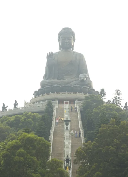 Big Βούδα Tan Tian Hong Kong και Po Lin μοναστήρι — Φωτογραφία Αρχείου