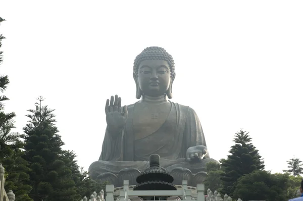 Hong Kong grote Tian Tan Boeddha en Po Lin-klooster — Stockfoto