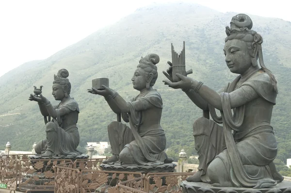 Hong Kong Big Tian Tan Buddha y Po Lin Monasterio —  Fotos de Stock