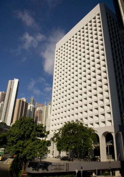 Murray İnşaat Ofisi Cotton Tree Drive Hong Kong Admirlty Merkezi Finans Merkezi Skyline Gökdelen Bankası — Stok fotoğraf