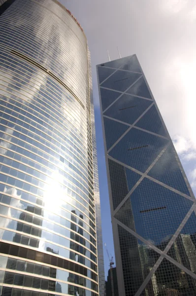 Banca della Cina Torre Hong Kong Ammiraglio Central Business Financial Centre Skyline Grattacielo Banca — Foto Stock