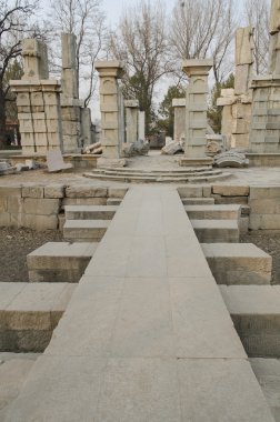 Eski Palace, Yuan Ming Yuan Haidian Bölgesi Pekin Çin mükemmel parlaklık bahçeler yaz.