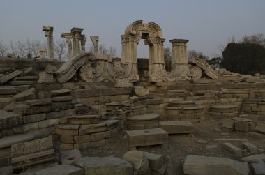 Eski Palace, Yuan Ming Yuan Haidian Bölgesi Pekin Çin mükemmel parlaklık bahçeler yaz.