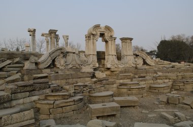 Eski Palace, Yuan Ming Yuan Haidian Bölgesi Pekin Çin mükemmel parlaklık bahçeler yaz.