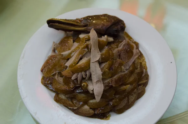 Pato de Pekín famoso plato de pato de Beijing restaurante de China —  Fotos de Stock