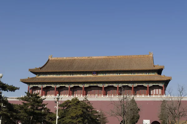 Tiananmen (Tor des himmlischen Friedens) Eingang zur verbotenen Stadt in Peking China — Stockfoto