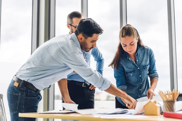 Groupe Réunions Affaires Professionnelles Discuter Stratégie Avec Nouveau Projet Démarrage — Photo