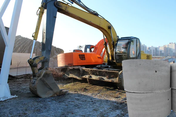 Materiaal van de bouw op een bouwplaats. — Stockfoto