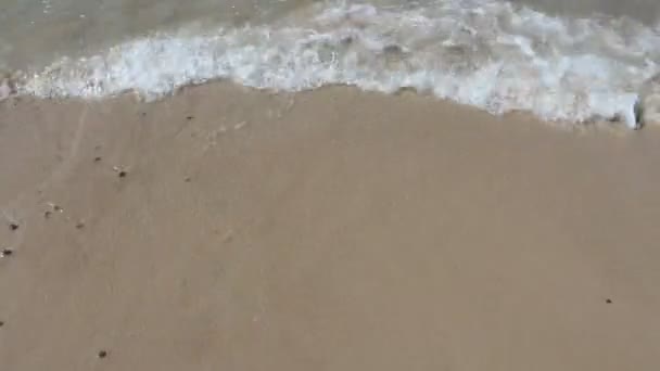 Морские волны на песке — стоковое видео