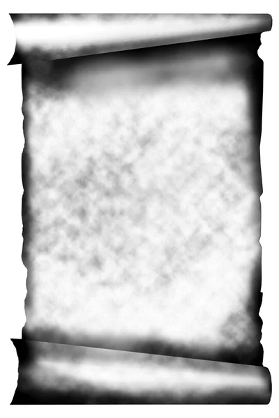 Stary zwój papieru na białym tle — Zdjęcie stockowe