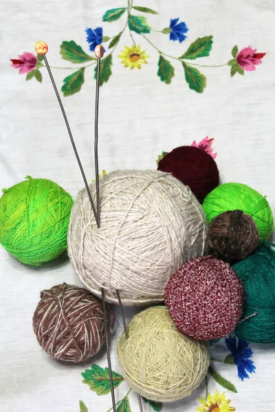 Yarn for hand knitting. — Stock Photo, Image