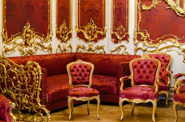 Upholstered antique furniture in the Baroque style