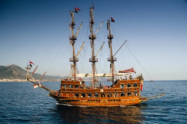 Sailing ship in the Mediterranean sea — Stock Photo, Image