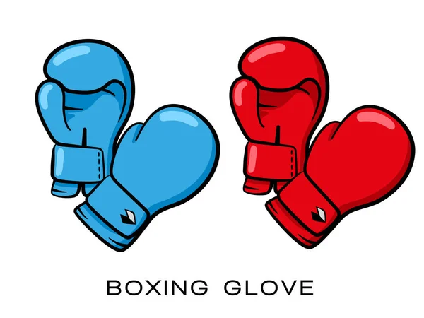 Par Luvas Boxe Vetor Isolado Sobre Fundo Branco — Vetor de Stock