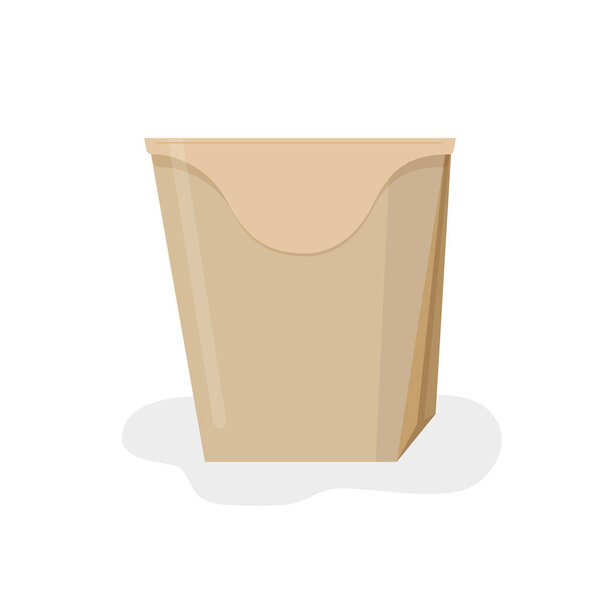 A box for fast food and other takeaway food. Vector isolated on a white background.