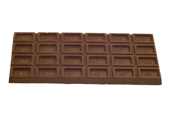 Barre de chocolat isolé sur fond blanc — Photo