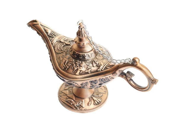 Alaaddin sihirli lambası beyaz üzerine izole