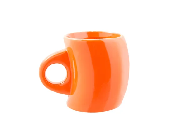 Eğri turuncu kupa — Stok fotoğraf