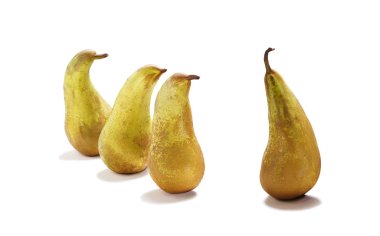 Büyük armut - armut (beyaz arka plan üzerinde Göl kenarında lideri)