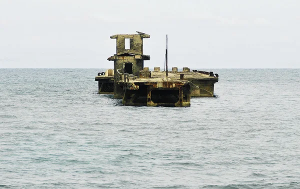 Puerto Colombia zerstörte Hafen lizenzfreie Stockfotos