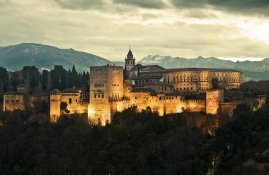 Alhambra Palace At Granada, Spain clipart