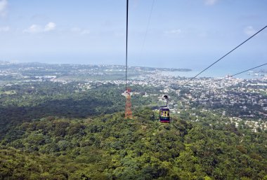 Funicular with a view of Puerto Plata , Dominican Republic clipart