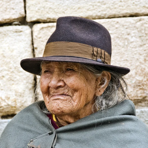 Mulher andina indígena — Fotografia de Stock