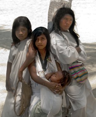 Kogui Indians from the north of Colombia clipart