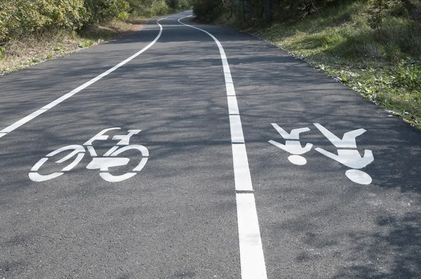 Carriles bici y peatonales Imagen De Stock