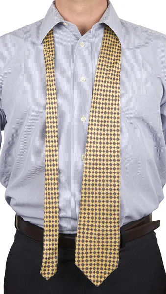 Gevşek kravat ile iş elbiseli adam — Stok fotoğraf