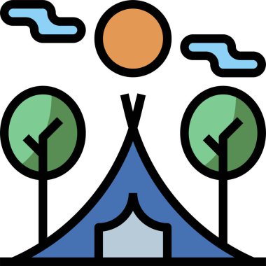 Doğa turizmi konsepti vektör illüstrasyonu