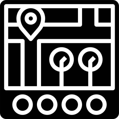 Yol yolu konumu konum konsept vektör illüstrasyon simgesi 