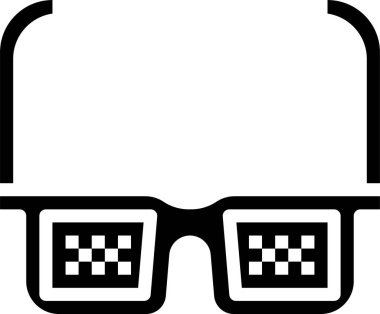 gözlük simgesi vektör illüstrasyonu 