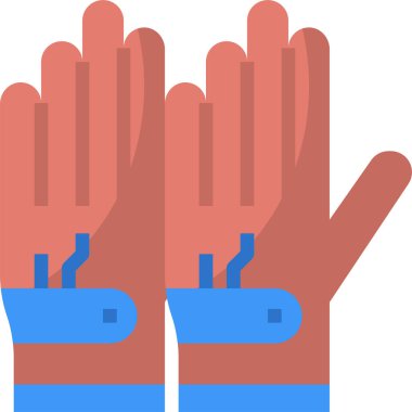 Golf eldiveni simgesi, vektör illüstrasyonu