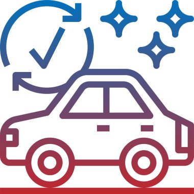 araba servisi simgesi, vektör illüstrasyonu