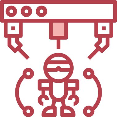 Robot teknolojisi mekanik konsept vektör çizimi 