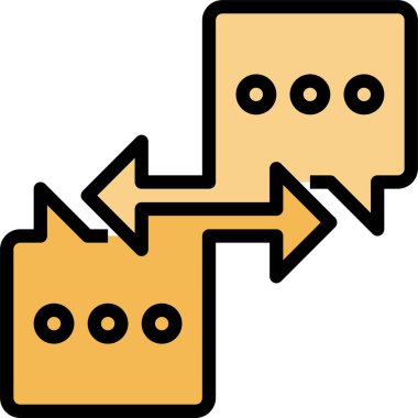 Diyalog simgesi, vektör illüstrasyonu