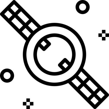 Düz uydu, yayın, radar, alıcı, simge, illüstrasyon sembolü işareti, logo şablonu, vektör, 10 birim