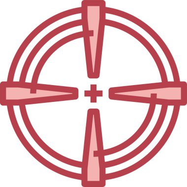 Hedef simgesi, vektör illüstrasyonu