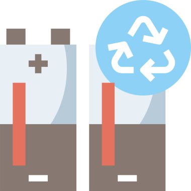 pil simgesi, vektör illüstrasyonu