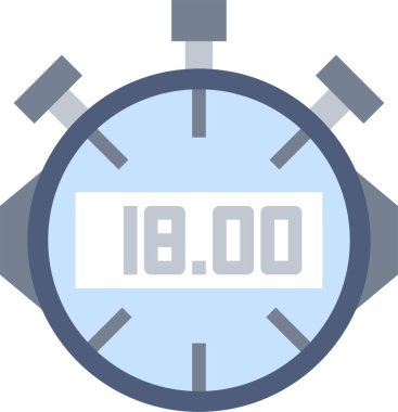 Stopwatch, uygulamalar ve web siteleri için zamanlayıcı düz vektör simgesini durdur