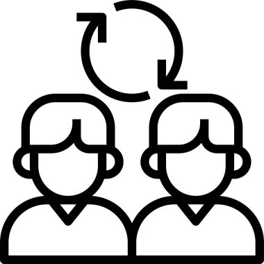 Değişim simgesi, vektör illüstrasyonu