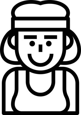 Kadın spor giyim simge vektör çizim grafik tasarım